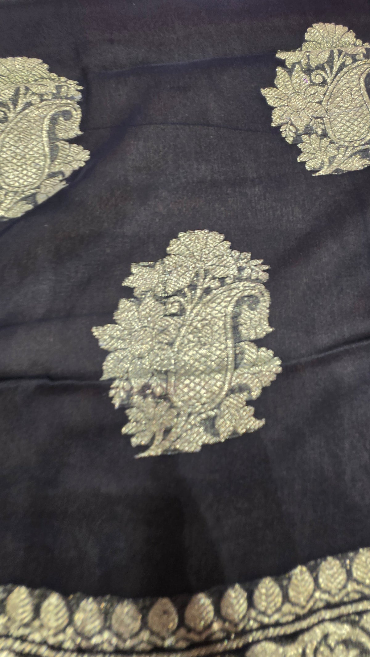 Gul Neel Chiffon Banarasi Saree