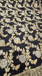Premium Georgette Saree with Sona Rupa Floral Jaal Zari Weaving