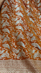 Orange Pure Banarasi Fancy Katan Saree