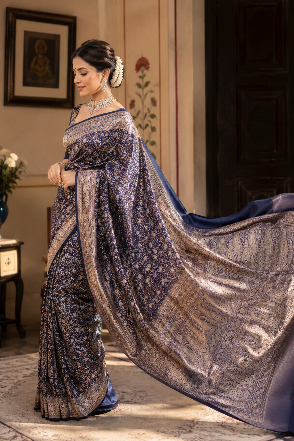 Premium Handwoven Tanchui Silk Saree