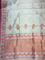Premium Banarasi Silk Saree with Meenakari Zari Weaving