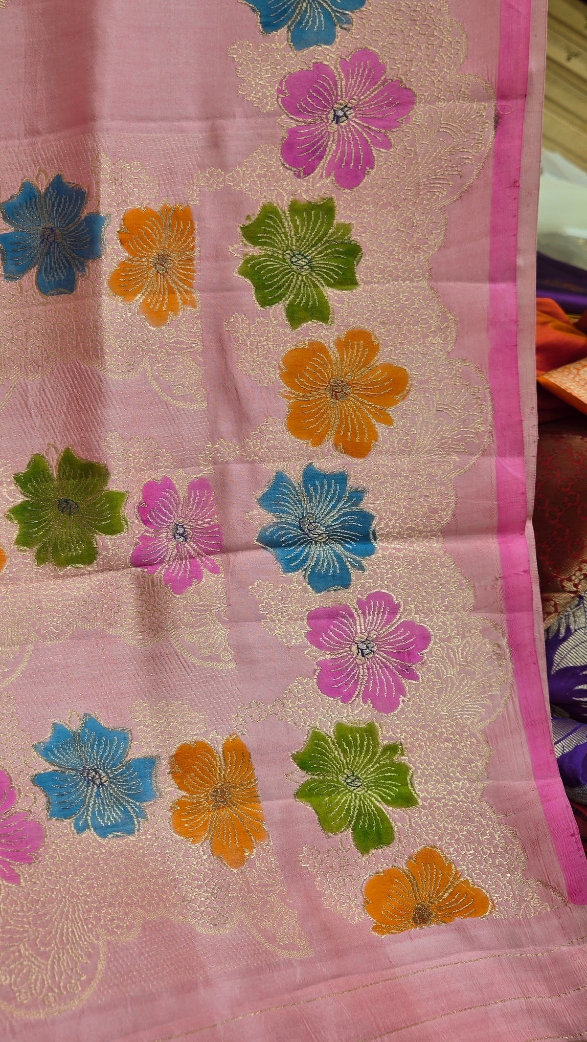 Baby Pink Mango Katan Silk
