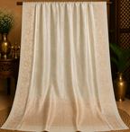 Cream Mango Katan Silk Saree