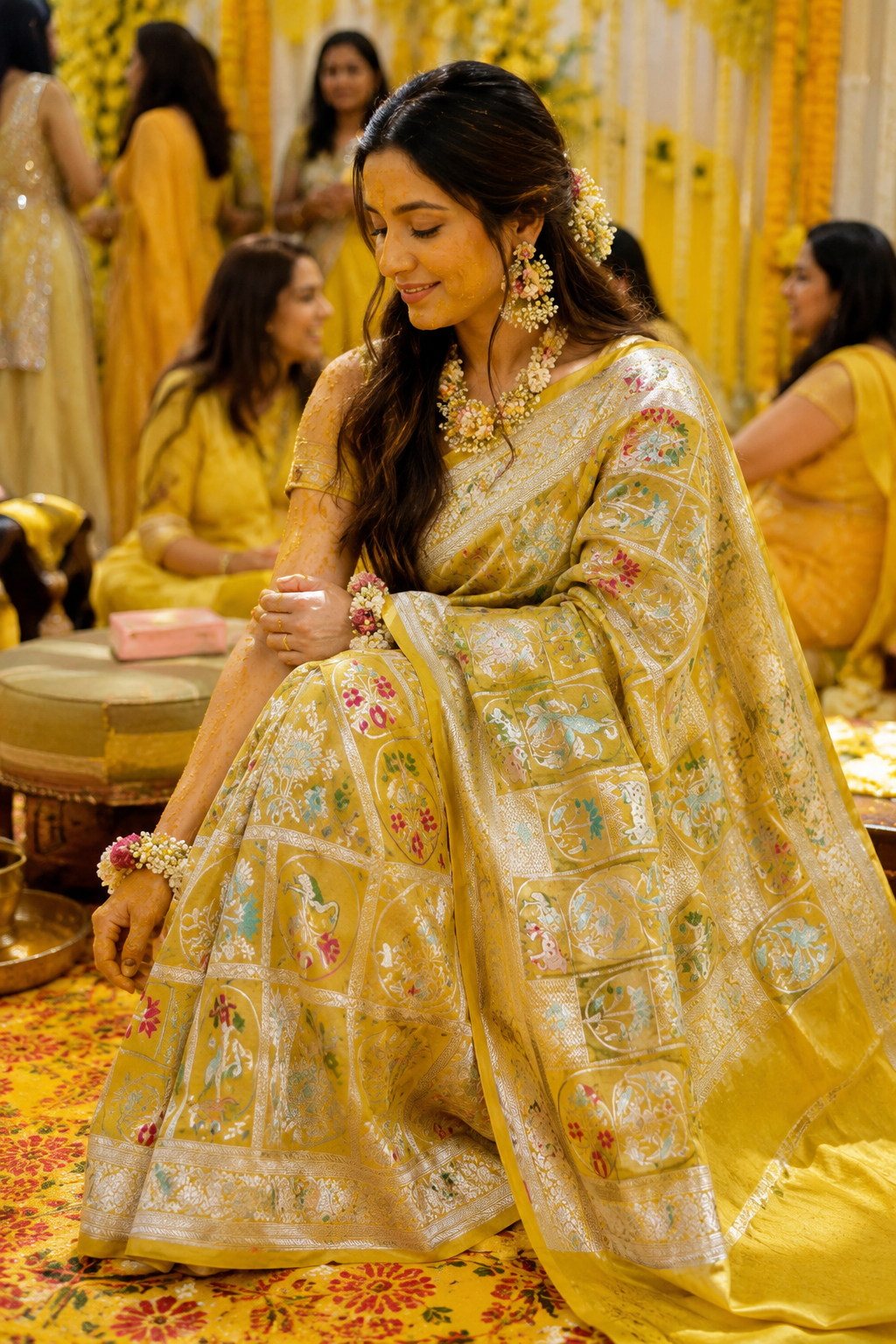 Premium Banarasi Silk Handwoven Saree | Handcrafted Artistic Motifs
