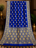 Royal Blue Pure Banarasi Saree