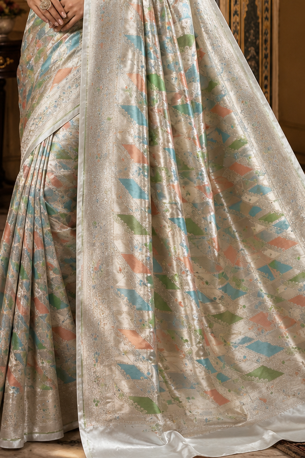 Premium Banarasi Rangkat Silk Handwoven Saree