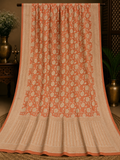 Orange Khaddi Banarasi Georgette Saree