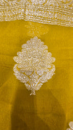 Mehndi Chiffon Banarasi Saree