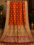 Orange Pure Banarasi Saree