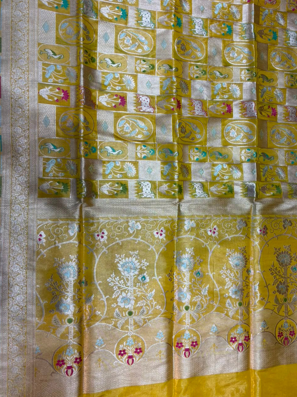 Premium Banarasi Silk Handwoven Saree | Handcrafted Artistic Motifs