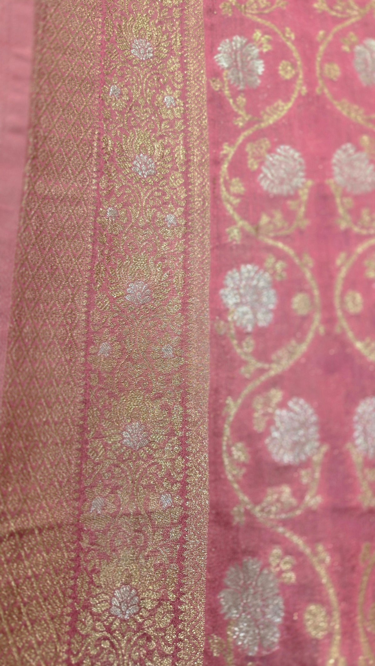 Premium Light Pink Georgette Saree with Sona Rupa Zari Weaving