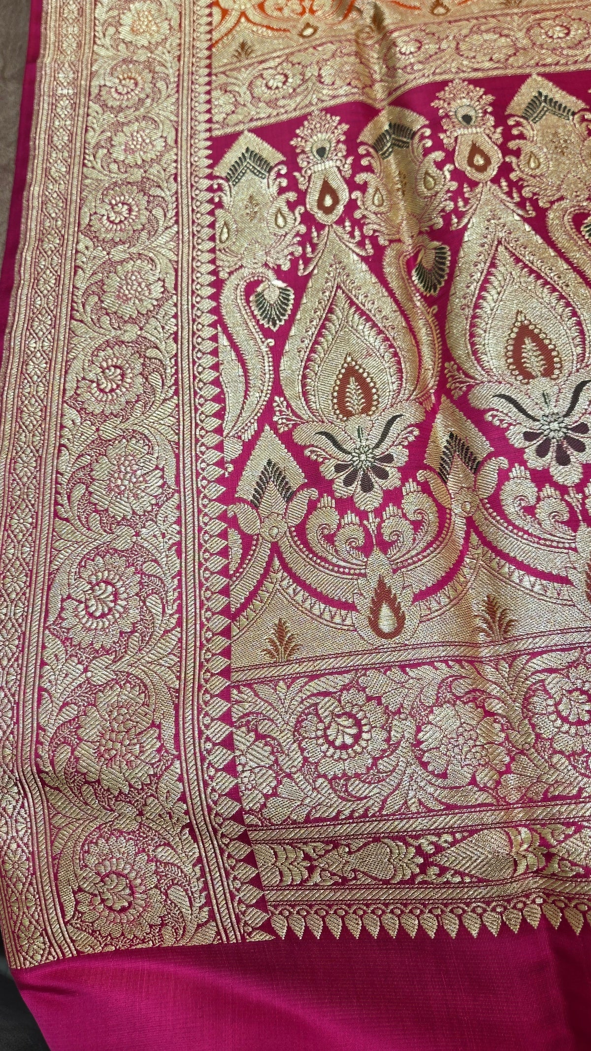 Orange Pure Banarasi Saree